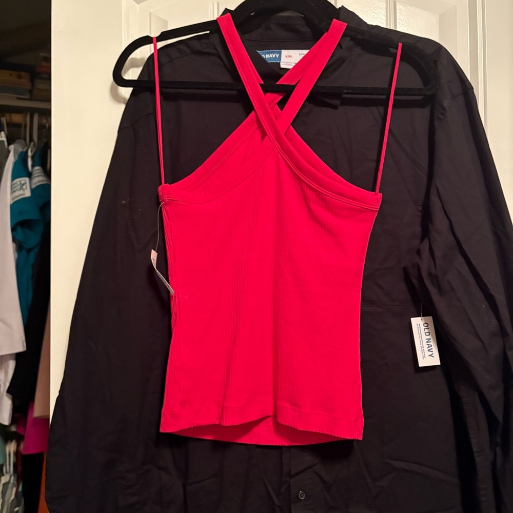 Old Navy Vibrant Pink Ribbed Tank